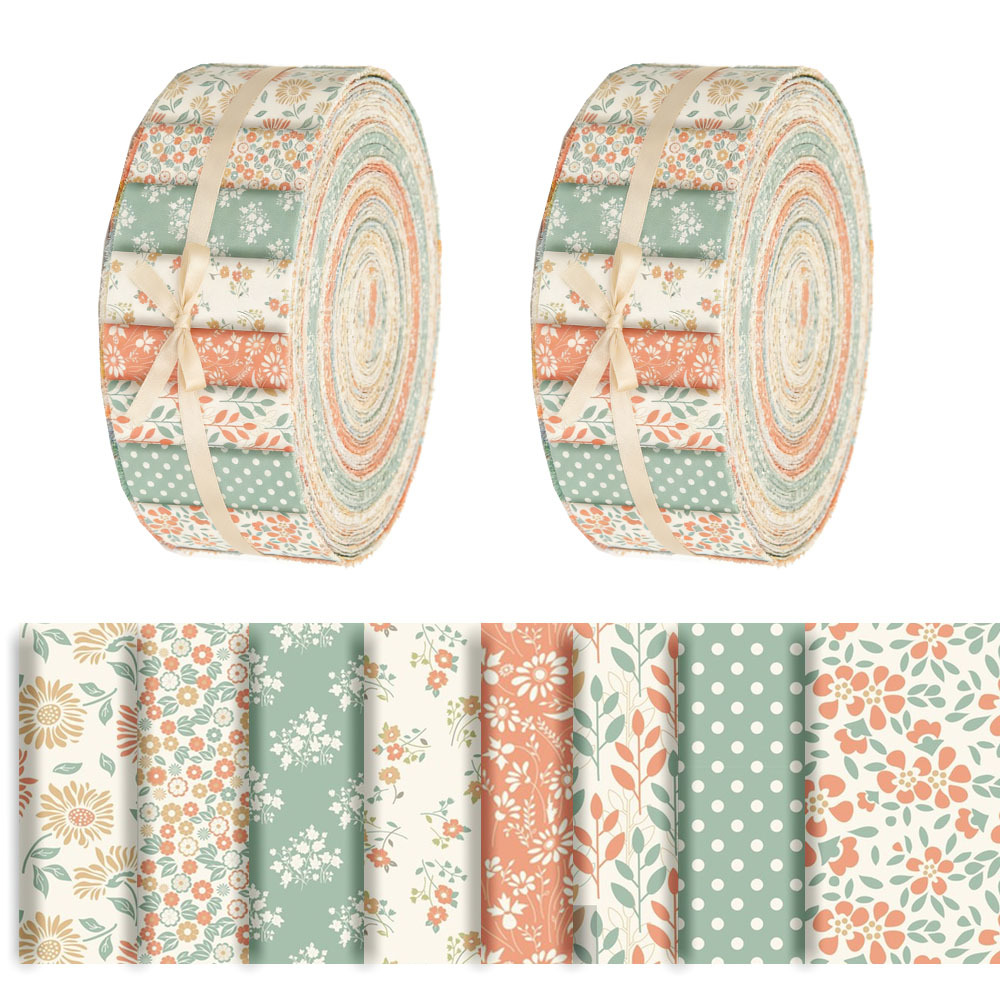 TEMU 39pcs (6.5cm X 50cm) Floral Countryside Style Fabric Printed Fabric, Fabric, Fabric For Handmade Projects - Used For , Cutting, Handmade , Gift