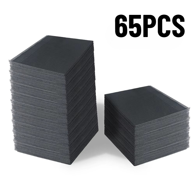 Image of 65pcs Black, Mixed Color Disposable Tattoo Cloth, Painting, Tool Tablecloth, Beauty, Nail Art, Nail Care, Tattoo Cleaning Table Mat