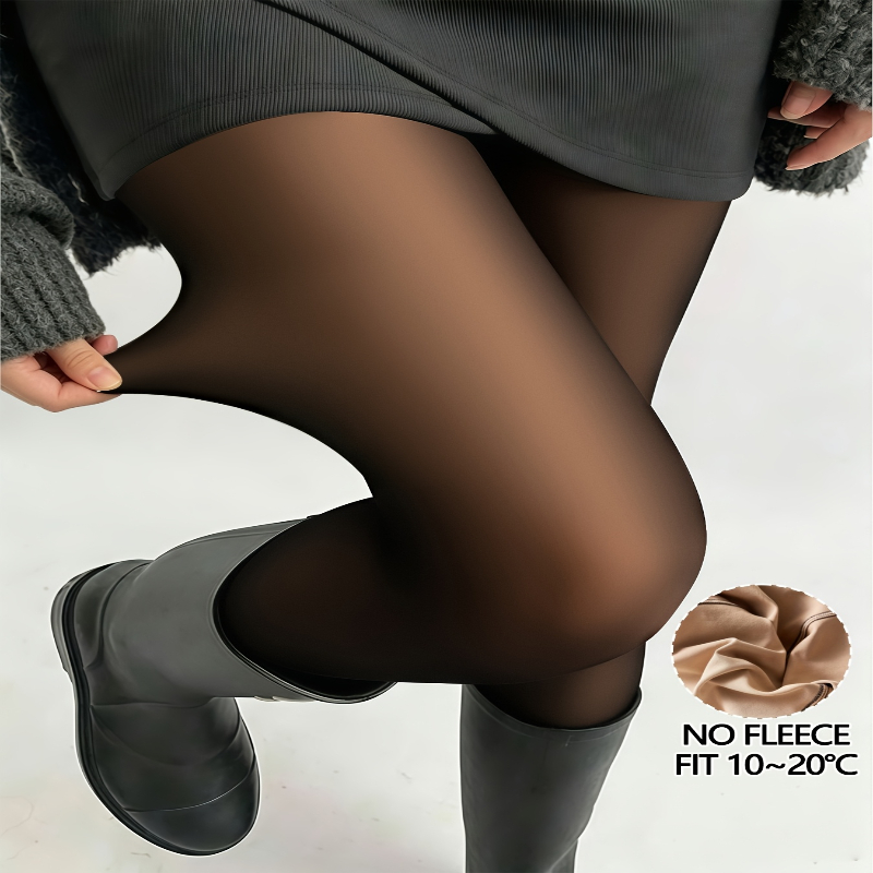 TEMU 1 Paire de Pantalons de Détente Thermiques Épaissis pour Femme avec Effet Transparent, Disponibles et Café. Ces Collants/Pantalons Thermiques