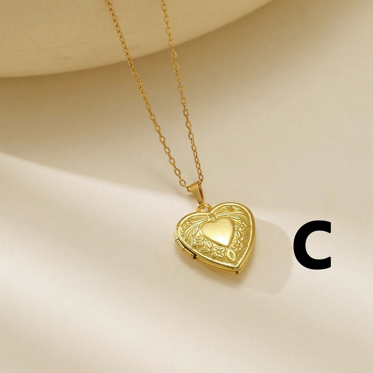 TEMU 1 ciondolo a forma con cuore e foto, collana in acciaio inossidabile , commemorativo con cornice per foto, ornamento elegante da appendere,