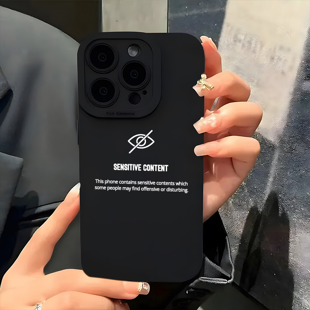 TEMU Custodia per telefono - Cover per iPhone 12-16 con slogan di avvertimento umoristici, come regalo affascinante per compleanni o Natale per gli