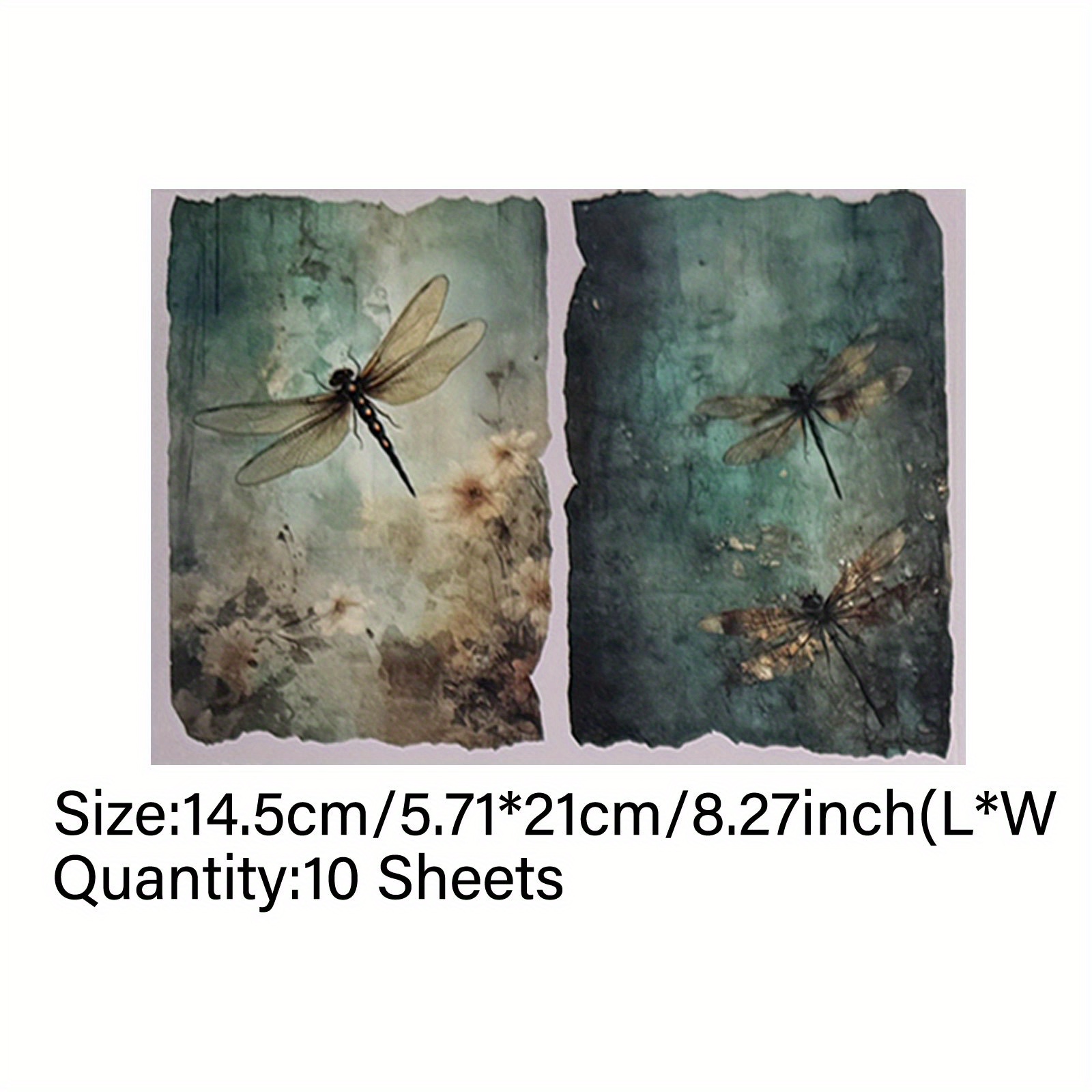 Vigus Colored Paper 10 Sheets Dragonfly Description Diary A5 Size Craft Paper
