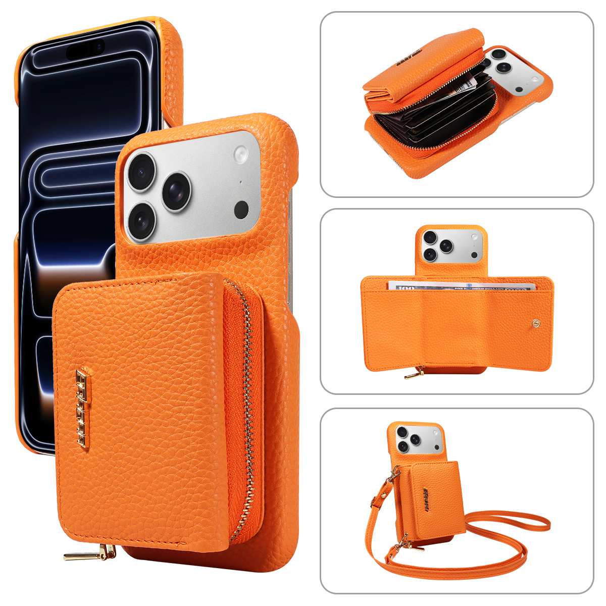 TEMU Phone Case - Accordion Zipper Wallet Style Phone Case For Iphone 18 Pro Max 18 Pro 18 17 Pro Max 17e 17 Air 1716e 16 15 14 13 12 11 Pro 7 8 Plus