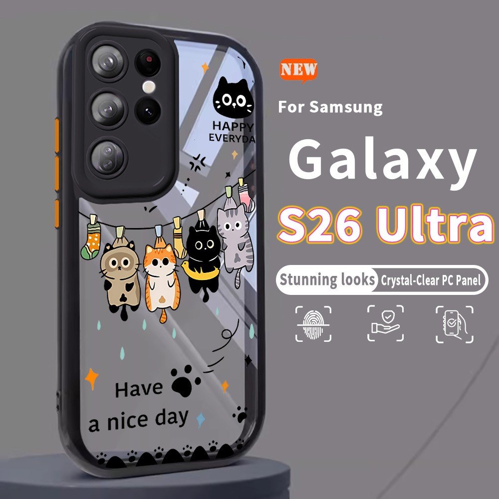 TEMU Phone Case - Cat Pattern Suitable For Phone Cases Compatible With Galaxy S26, S26 Plus, S26 Ultra, S25 Ultra, S24 Fe, S23 Fe, And Models