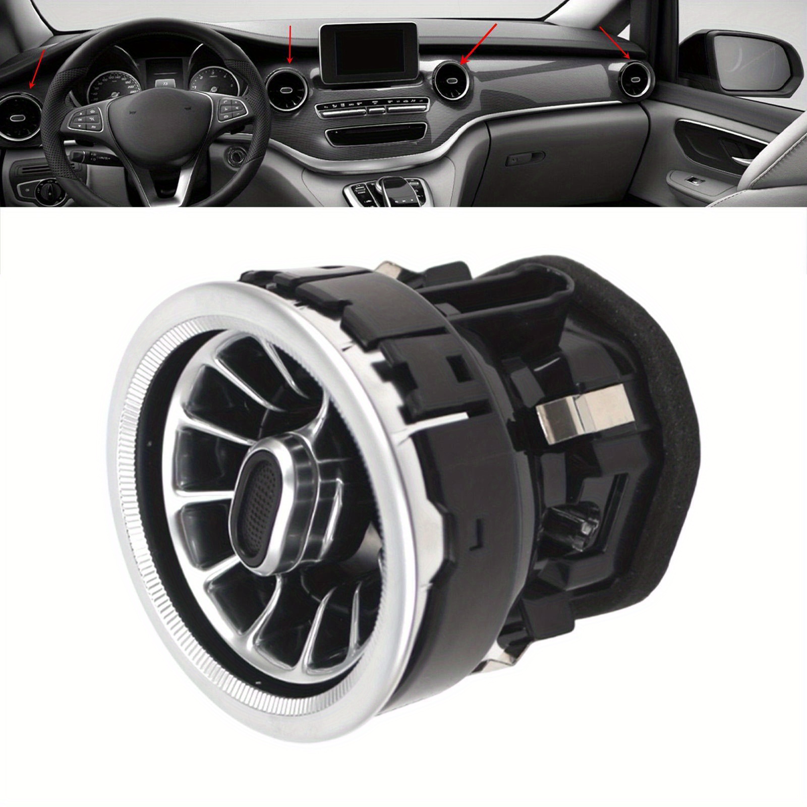 Car Front Interior Dashboard A/ Outlet Turbo Conditioning Vent For W447 A4478308602 A4478308502
