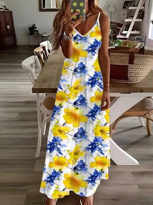 yellow and blue dress sold on Temu United States yellow and blue dress sold on Temu United States