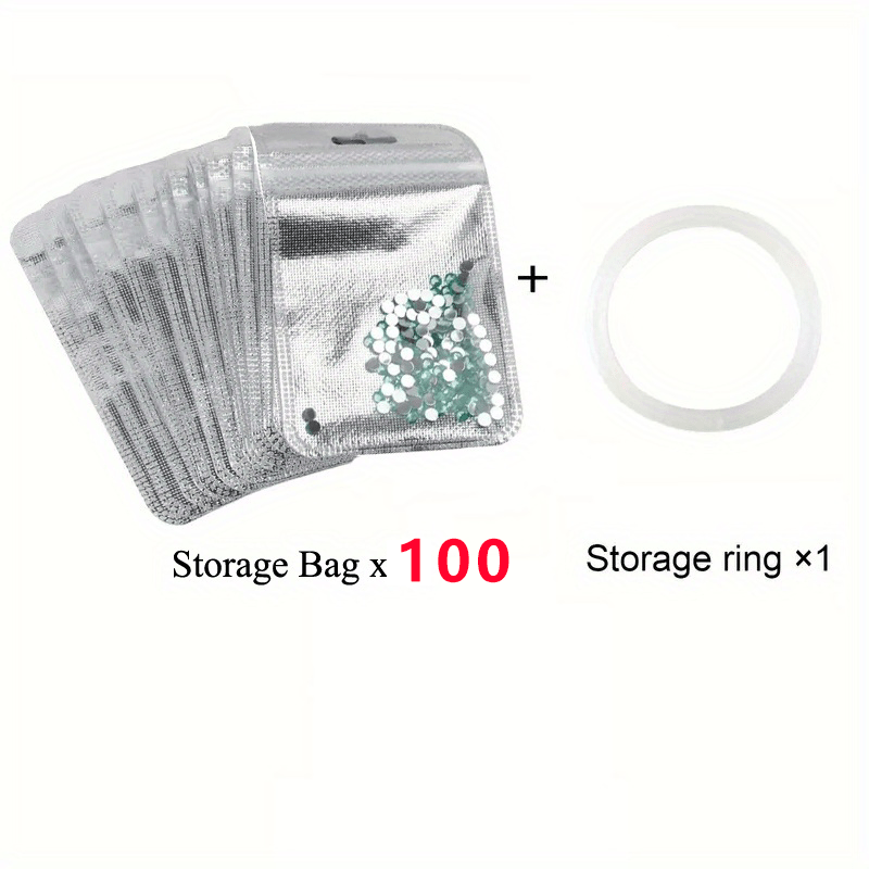 100pcs Reusable Pvc Zipper Storage Bags For Diamond Painting Accessories, Supplies - Clear Mesh Organizer Pouches Ideal For Use, Craft Storage Solution|transparent Mesh Design|clear Pvc Material