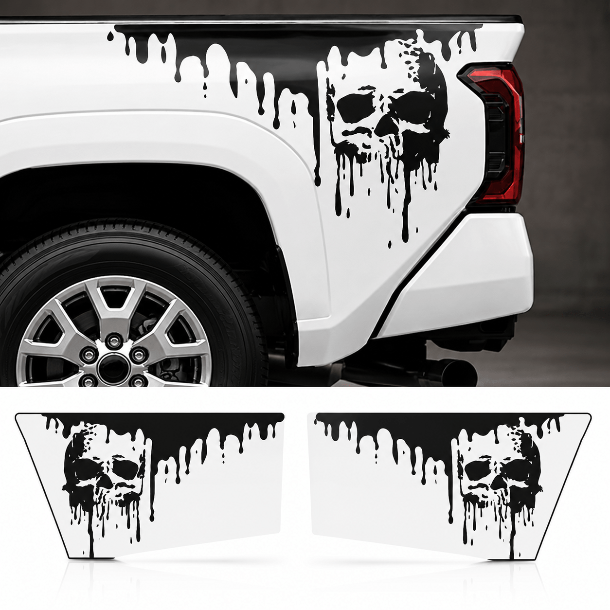 TEMU 2pcs -shaped Car Stickers, Rear Brown Pickup Truck Door Decoration, Cargo Compartment Decoration, Car Sticker, Decal Waterproof Material, Of Car
