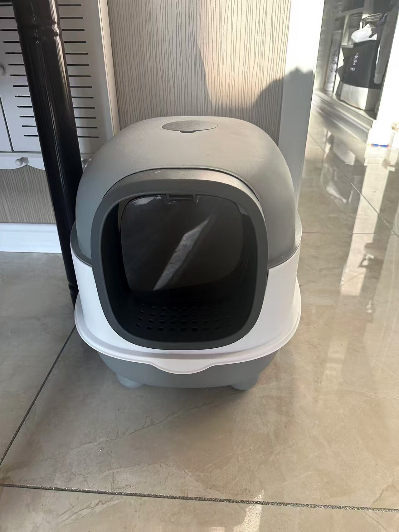 extra large luxury fully enclosed litter box, elevated   anti-leak large capacity durable cat toilet with cleaning shovel,   to litter spillage! elevated   toilet, increased capacity durable,   with cleaning shovel Product details 8
