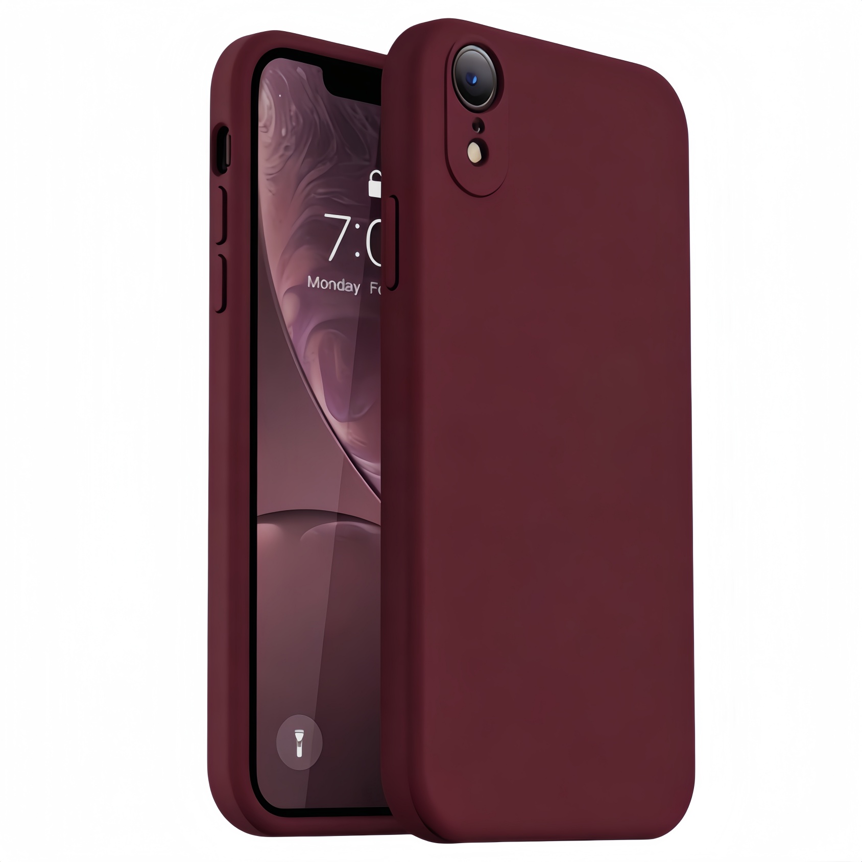 TEMU Étui de téléphone : Conçu pour iPhone XR, doublure en microfibre, [Protection de l'appareil photo], Épaissi, antichoc, protection contre les