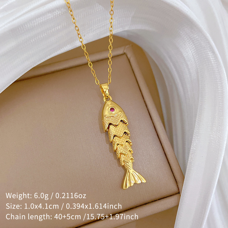 TEMU Collar con Colgante de Peces Koi en Capas - Joyería de Lujo y para Mujeres, Cadena de Moda Ajustable