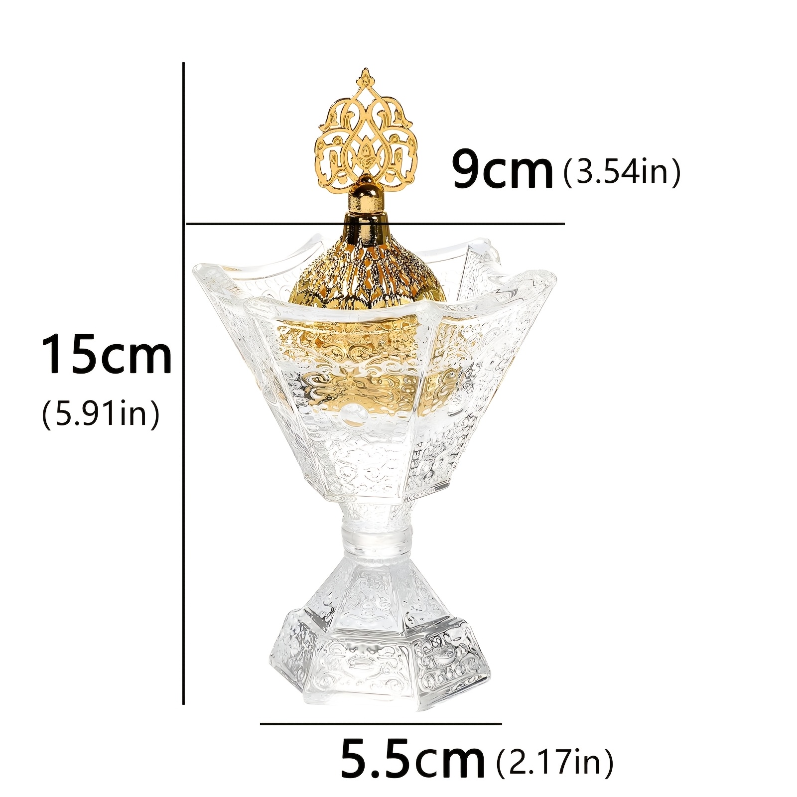 1pc Crystal Lidded Charcoal , Middle Eastern Arabic Style Home