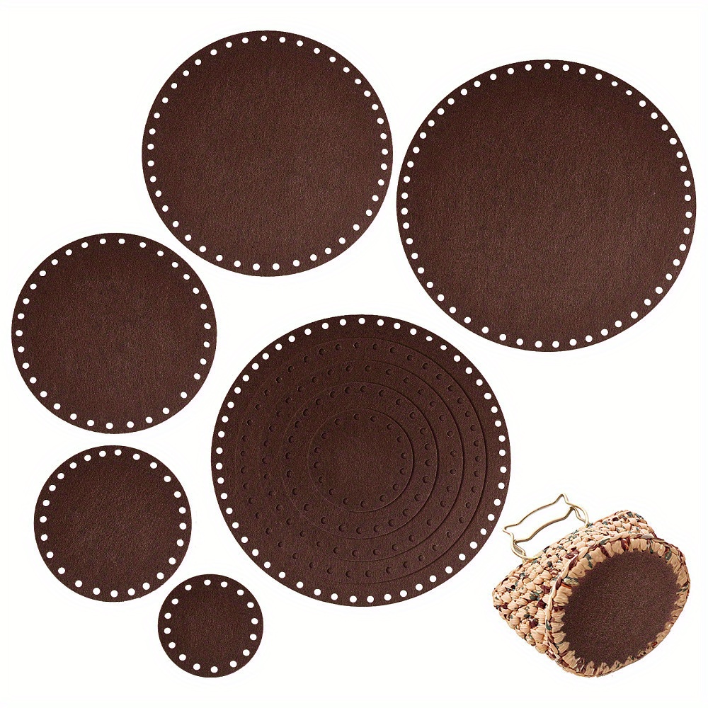 Image of 2d Flat, 10pcs Set Of Felt Basket Bottoms, 5 Sizes (3.9"-11.8"), Flat Round Circles, Blank Fabric Bases For Basket Weaving, Yarn Storage Baskets, Craft Projects, Color, Purse Making, Diy Wallet Making