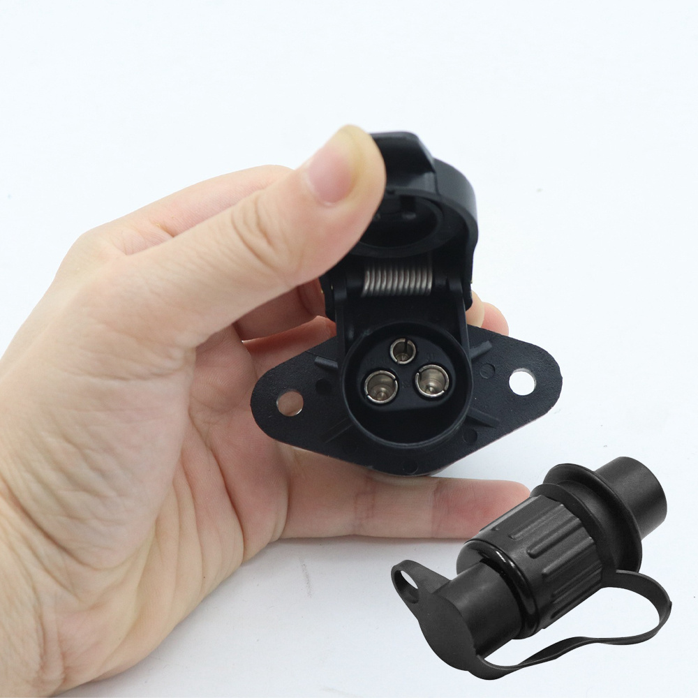 Industrial Trailer Connector Kit Plug And Socket Combo For Rv Trailers And Automobiles Universal Fit For Vehicles And External Accessories