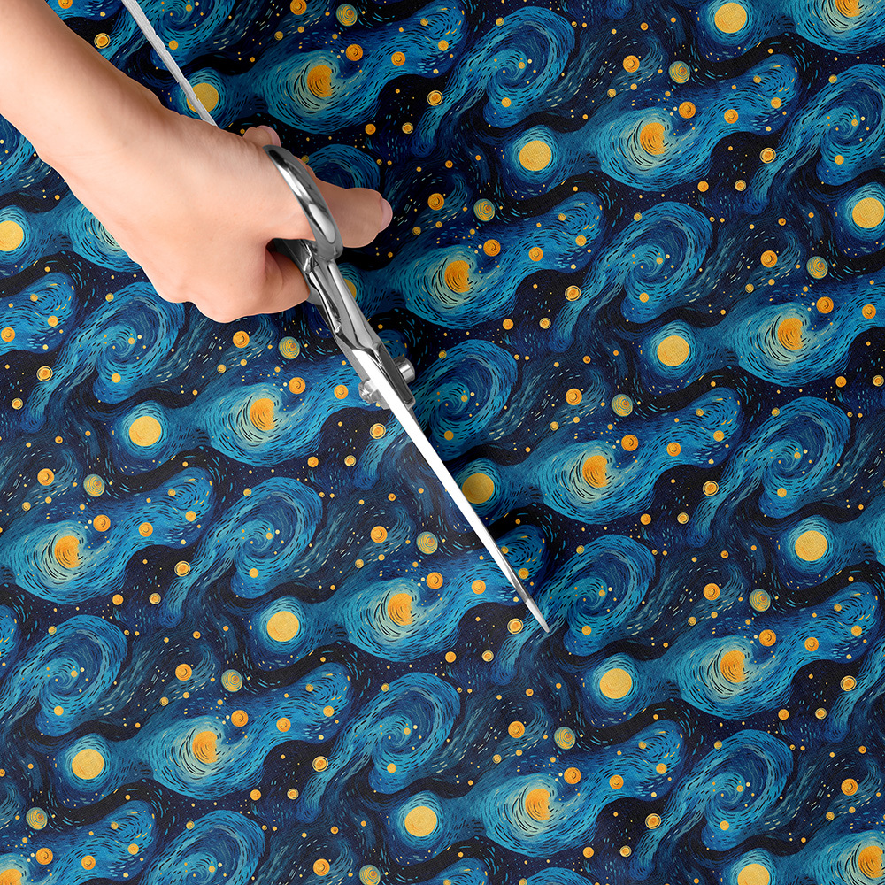 TEMU 1 pièce Tissu imprimé d' Gogh - 59 x 19,68 pouces (150 x 50 cm) Tissu en polyester prédécoupé avec motif , Fleurs d' et Iris - Convient pour la