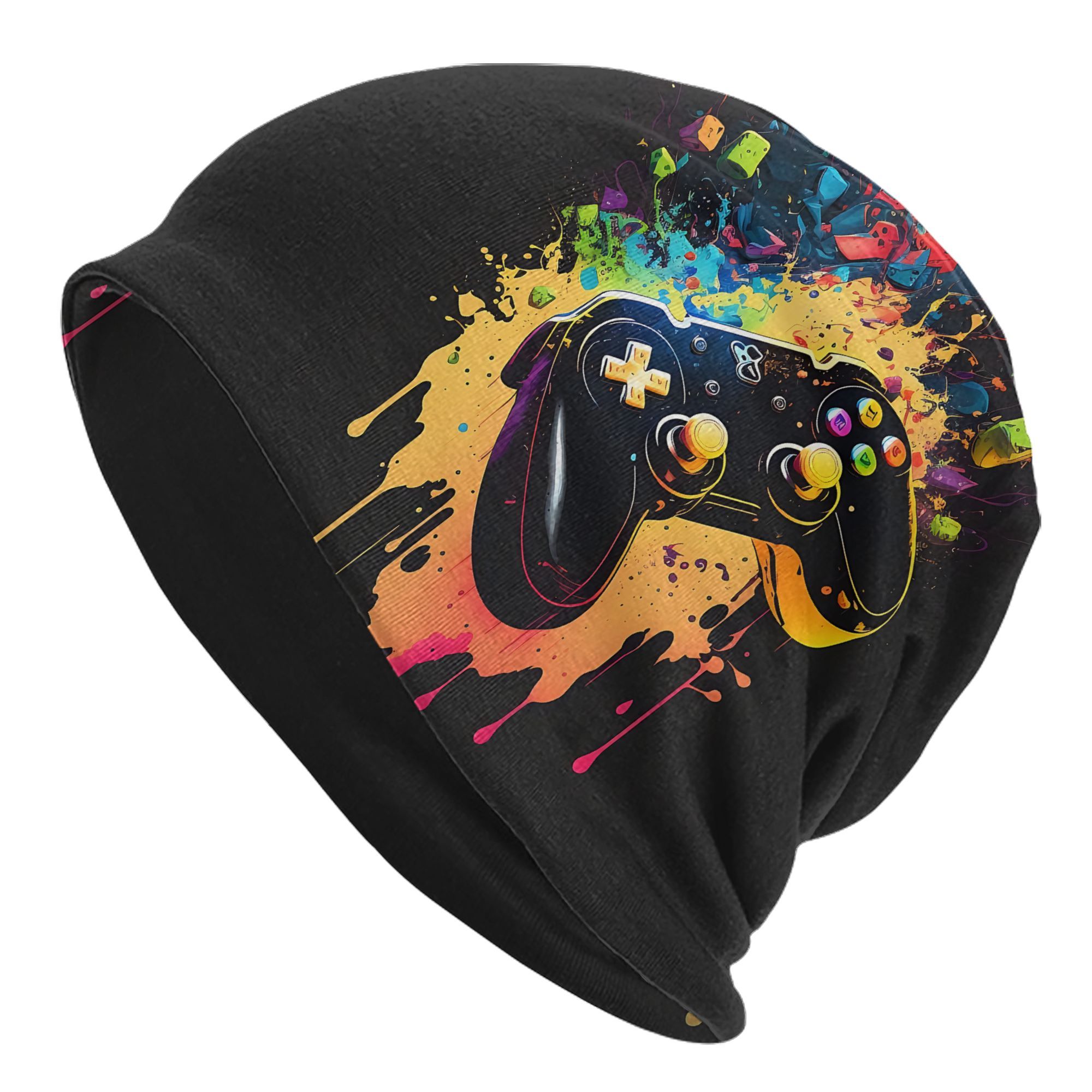 Image of Game Console Spring Autumn Soft Hats Bonnet Sports Pullover Breathable Fitness Turban Warm Running 2d Print Design