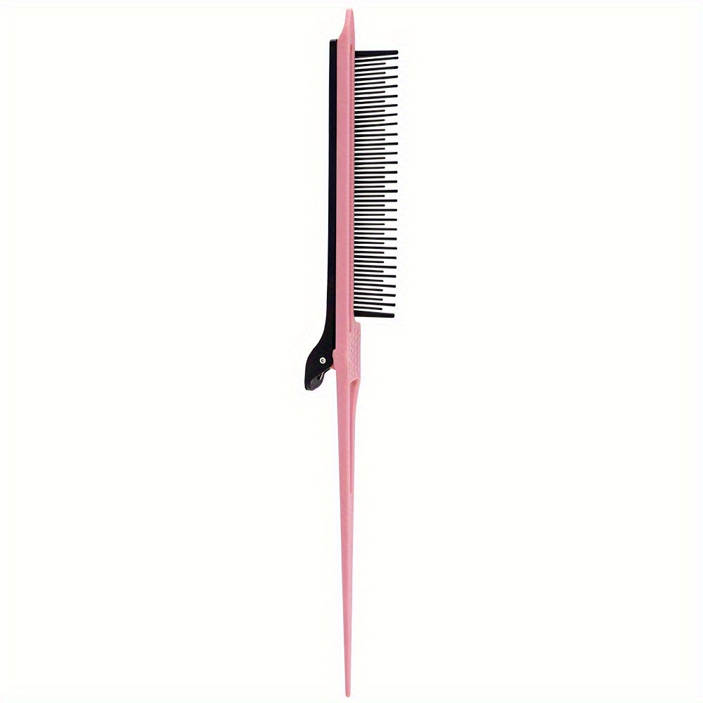 TEMU 1pc Professional Salon Hairdressing Comb Black Multifunctional Highlight Clip Comb For Hair Styling Combs