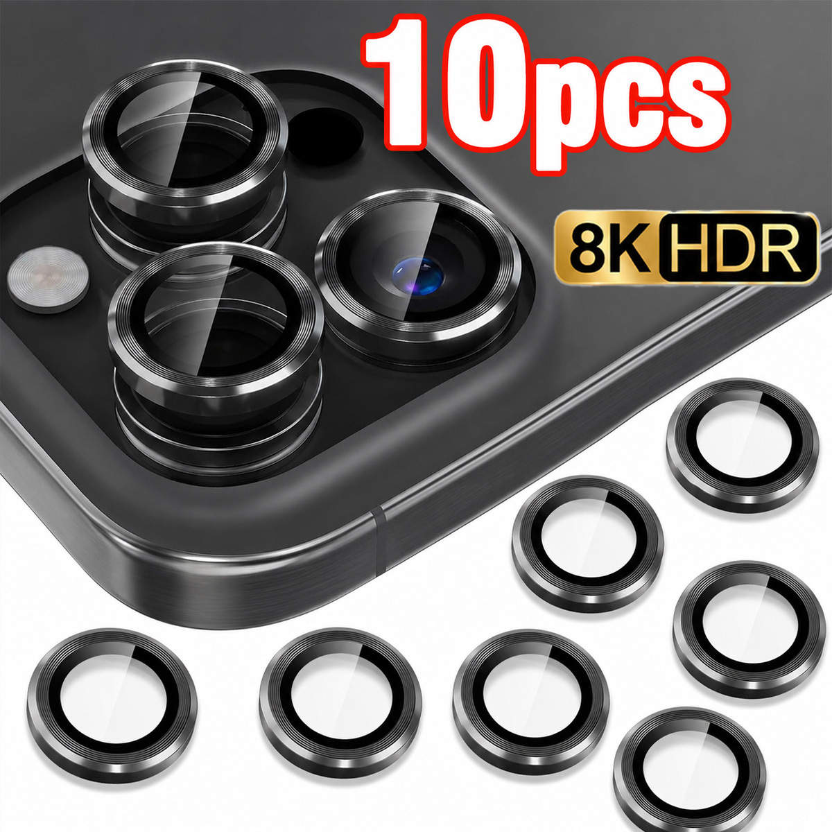 TEMU 10 pezzi (Occhio di CD ) Pellicola per fotocamera a Ultra HD , adatta per Iphone 18 Pro/18 Pro Max/17 Pro Max/17/17 Pro/Air/16/15/14/13,