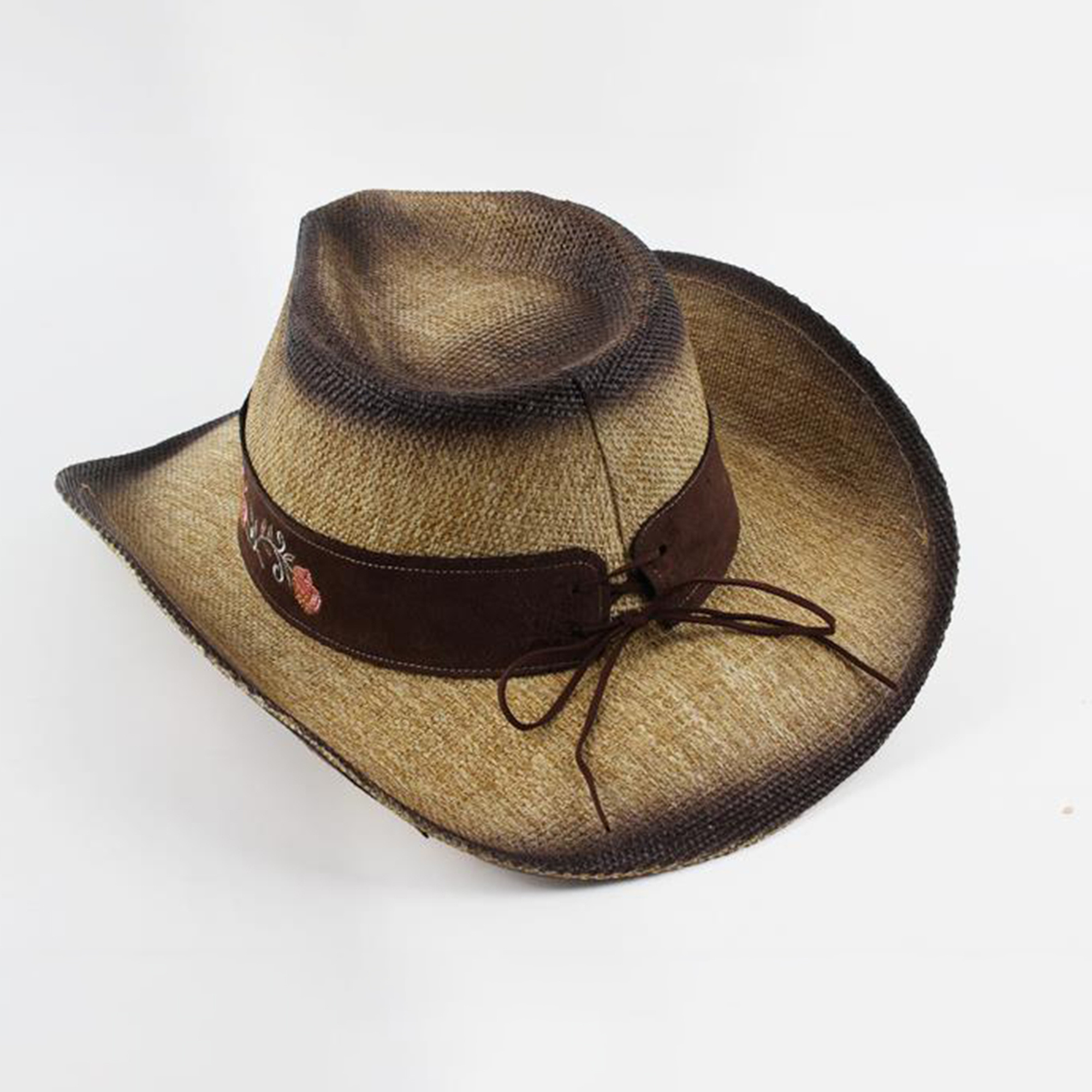 womens vintage cowgirl hat embroidery natural - Temu display picture 2