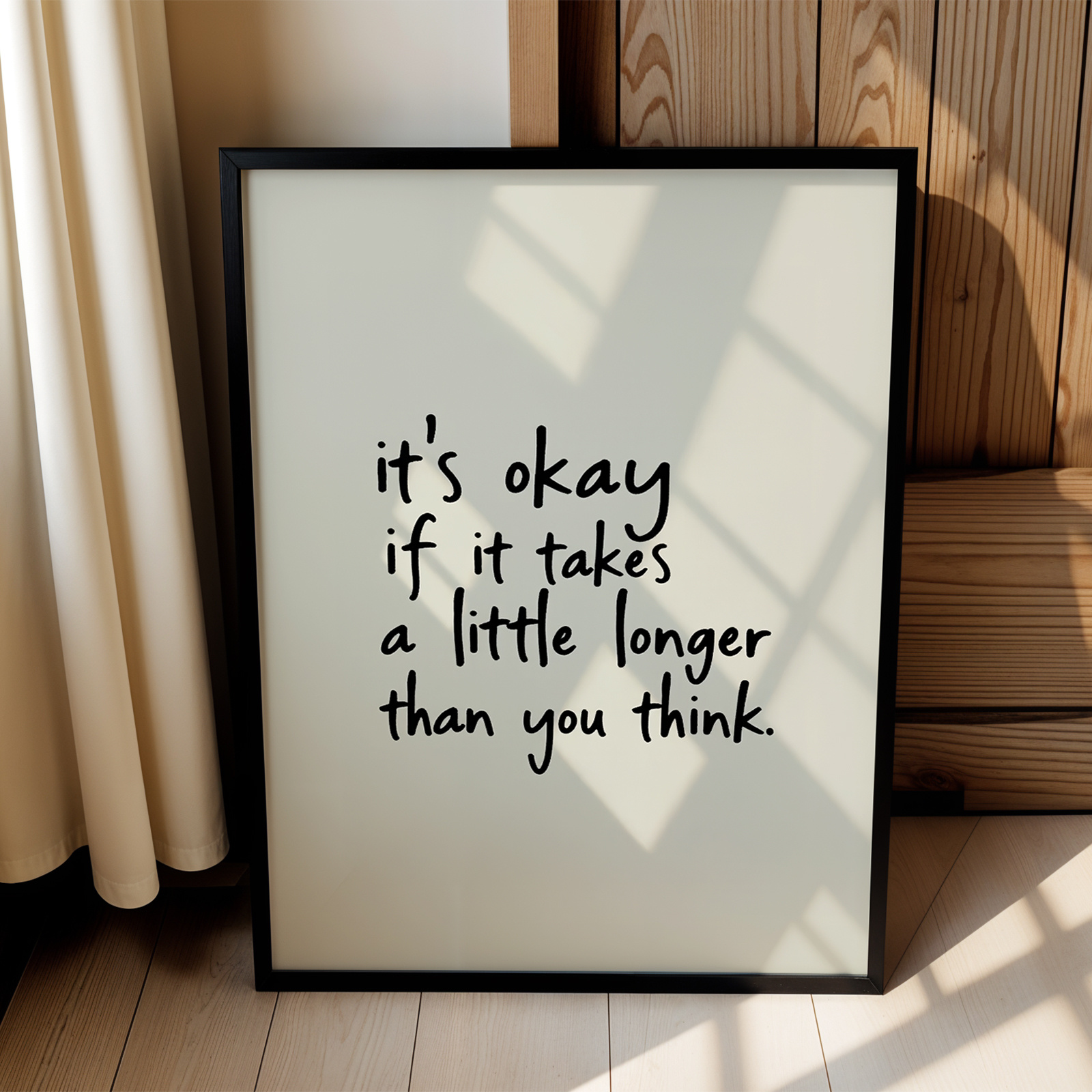 TEMU 1pc " Okay If It Takes A Little " Motivational Wall Art Print - Compatible For For All, Positive Affirmation Poster Suitable For Bedroom, Living