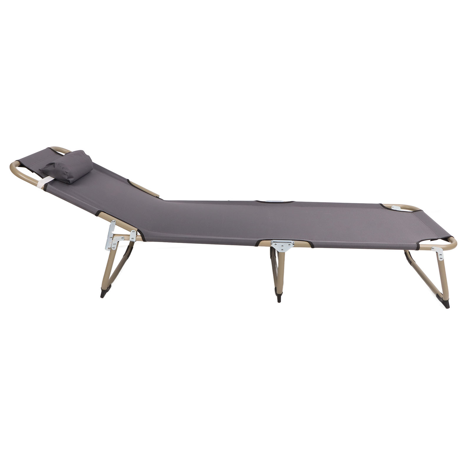 Image of Portable Folding Bed For Adults With An Adjustable Backrest, Supports Up To 350 Lbs, Suitable For Outdoor, Home, Beach, And Patio Use