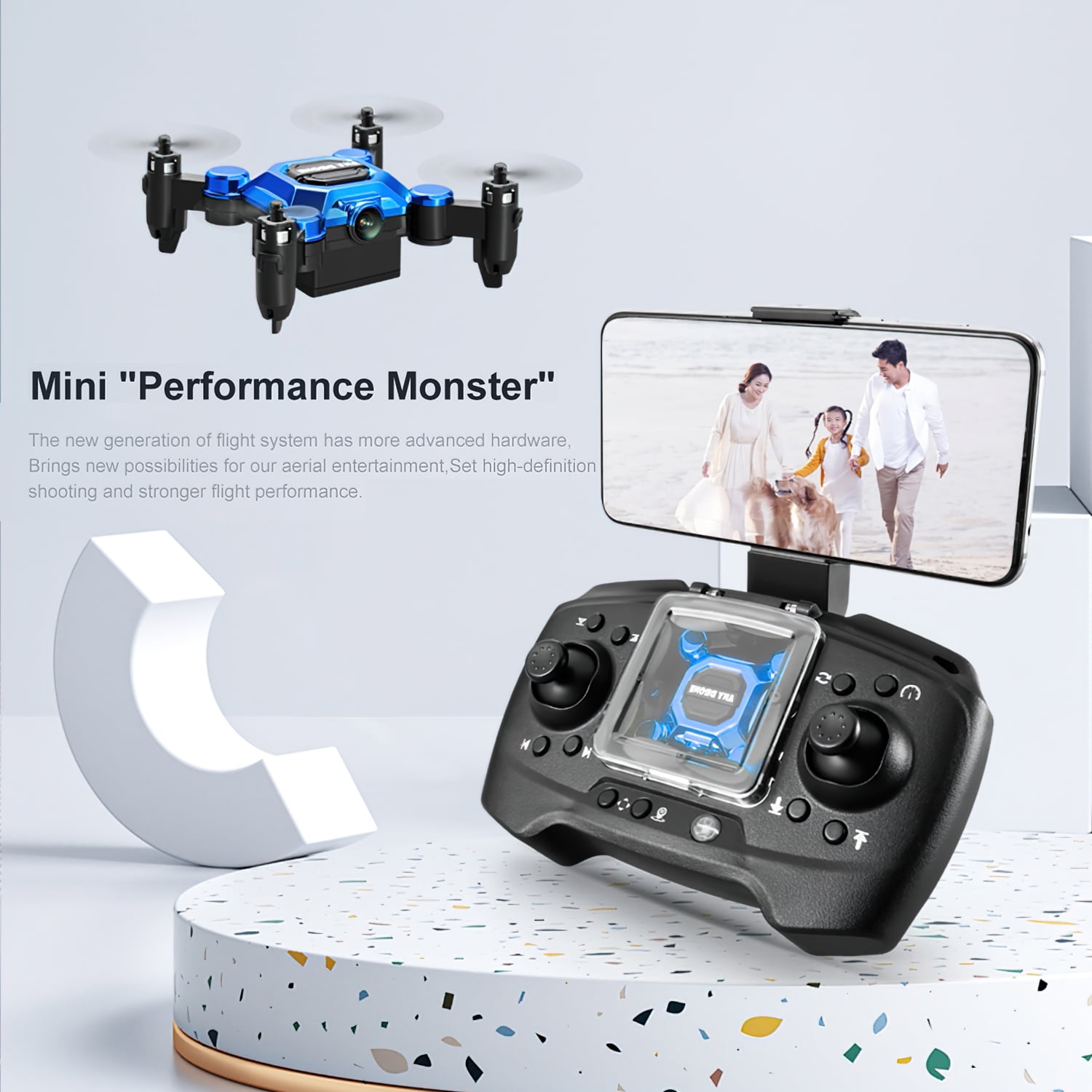 Foldable Drone 4K Camera, FPV Drone for Kids and Adults, Beginner Mini Drone Pocket FPV Quadcopter with 360° Flip.