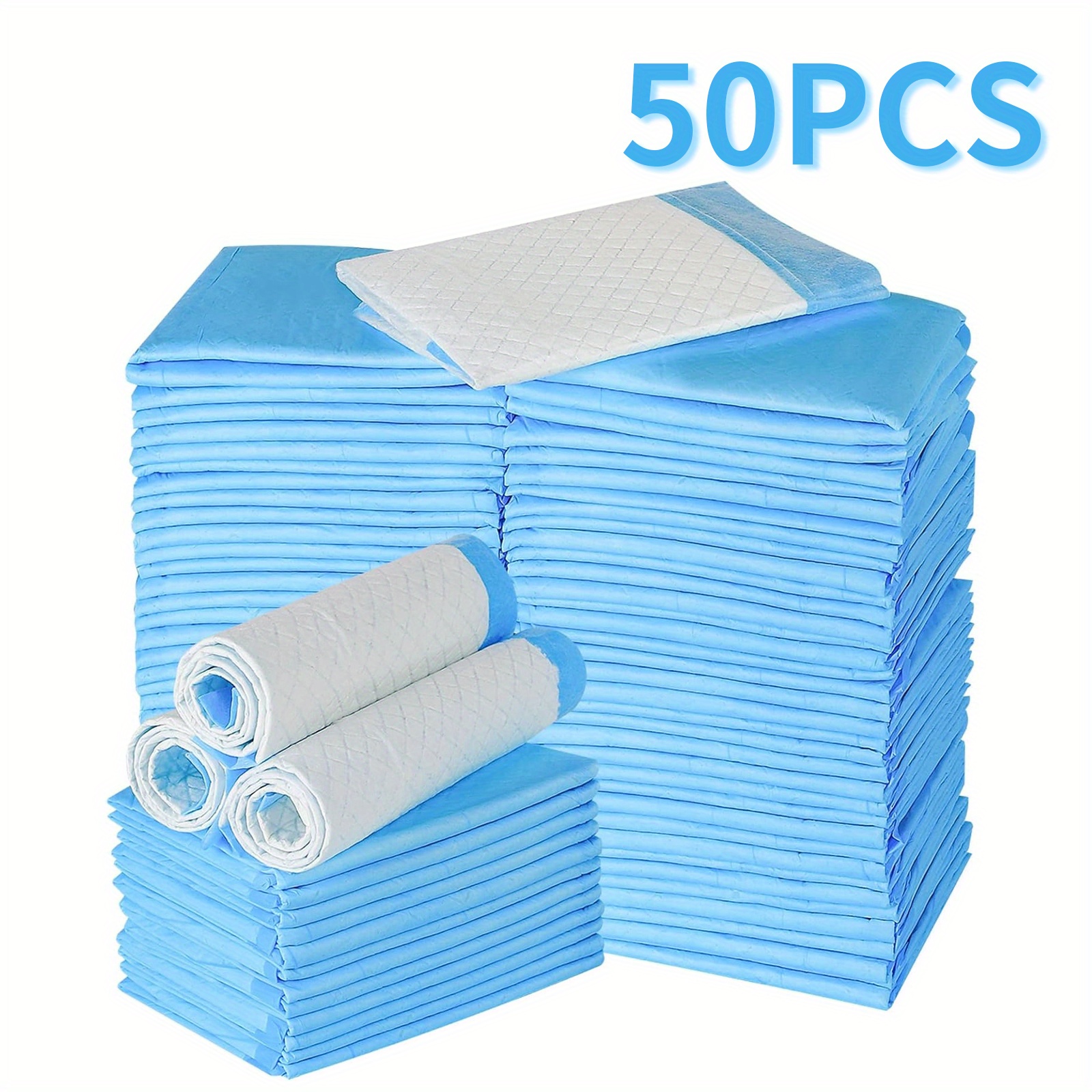 TEMU [Tapis de Pipi pour Chien Haute Résistance] Tapis de Pipi pour Chien Extra Large et Épais | 50/100/200 Pièces Super Absorbants, Séchage Rapide,