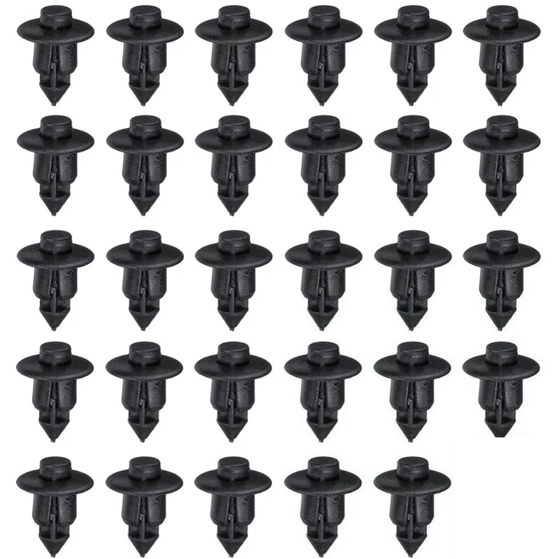 TEMU Set di 50 clip rivettatrici in plastica per impieghi gravosi con leve a sgancio - Elementi di fissaggio per moto e veicoli, compatibili con
