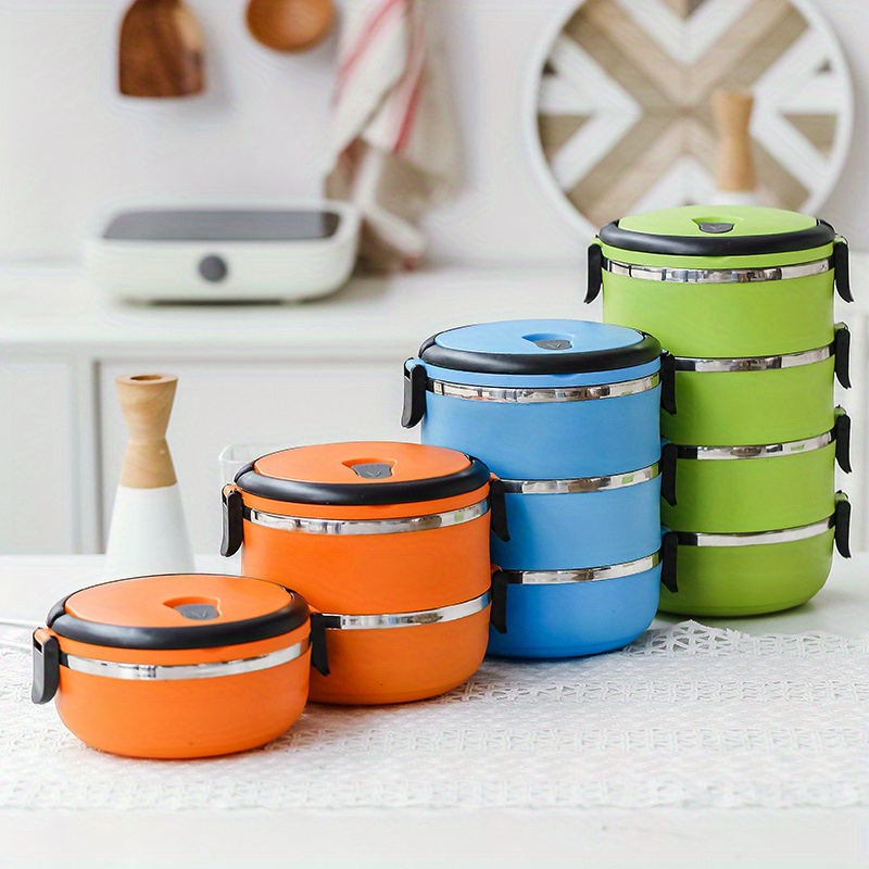 

Stylish Insulated Lunch Box, Stainless Steel Insulated Lunch Container - Leak-proof, Hand Washable, Thickened Base, Suitable For All Kinds Of Rv Kitchens.