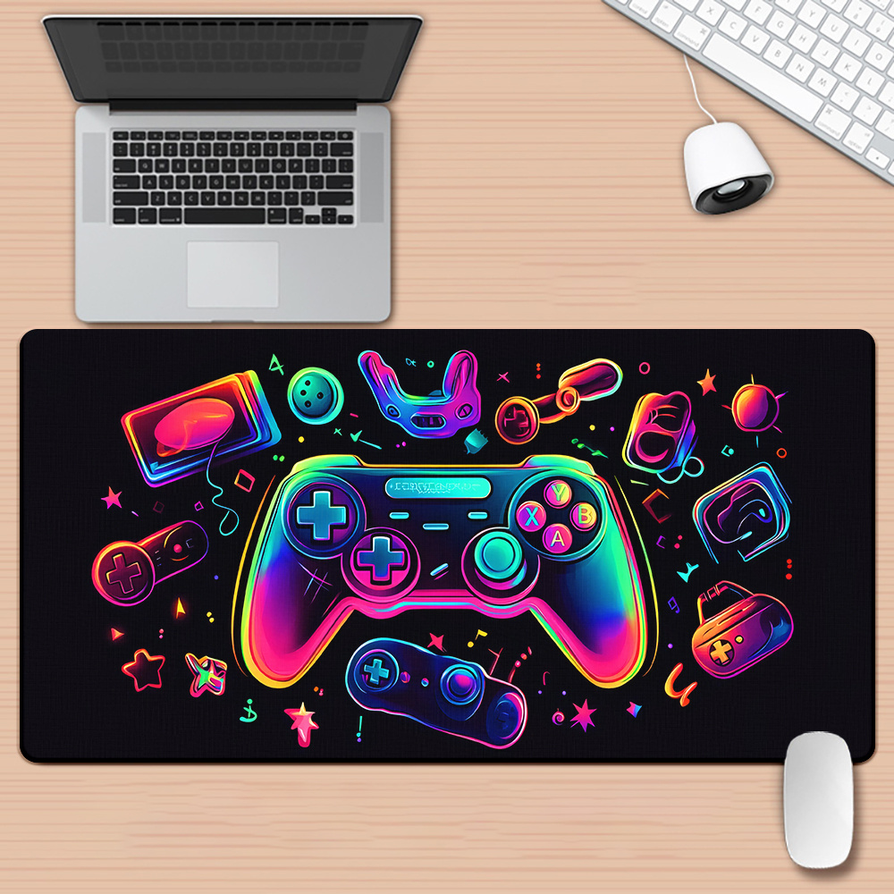 

Xxl Gaming Mouse Pad With Gamepad Design - , Non-toxic Rubber Desk Mat For And Office Use