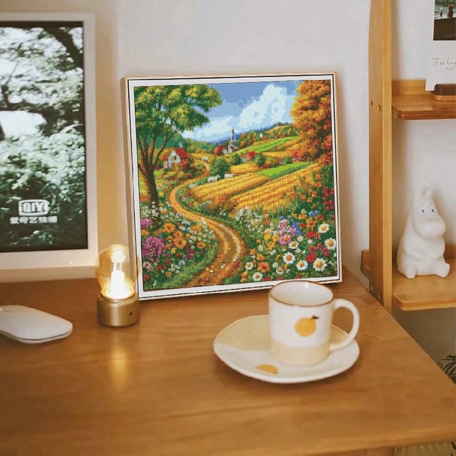 Counted Cross Stitch Kit for Beginners, Full Embroidery Patterns