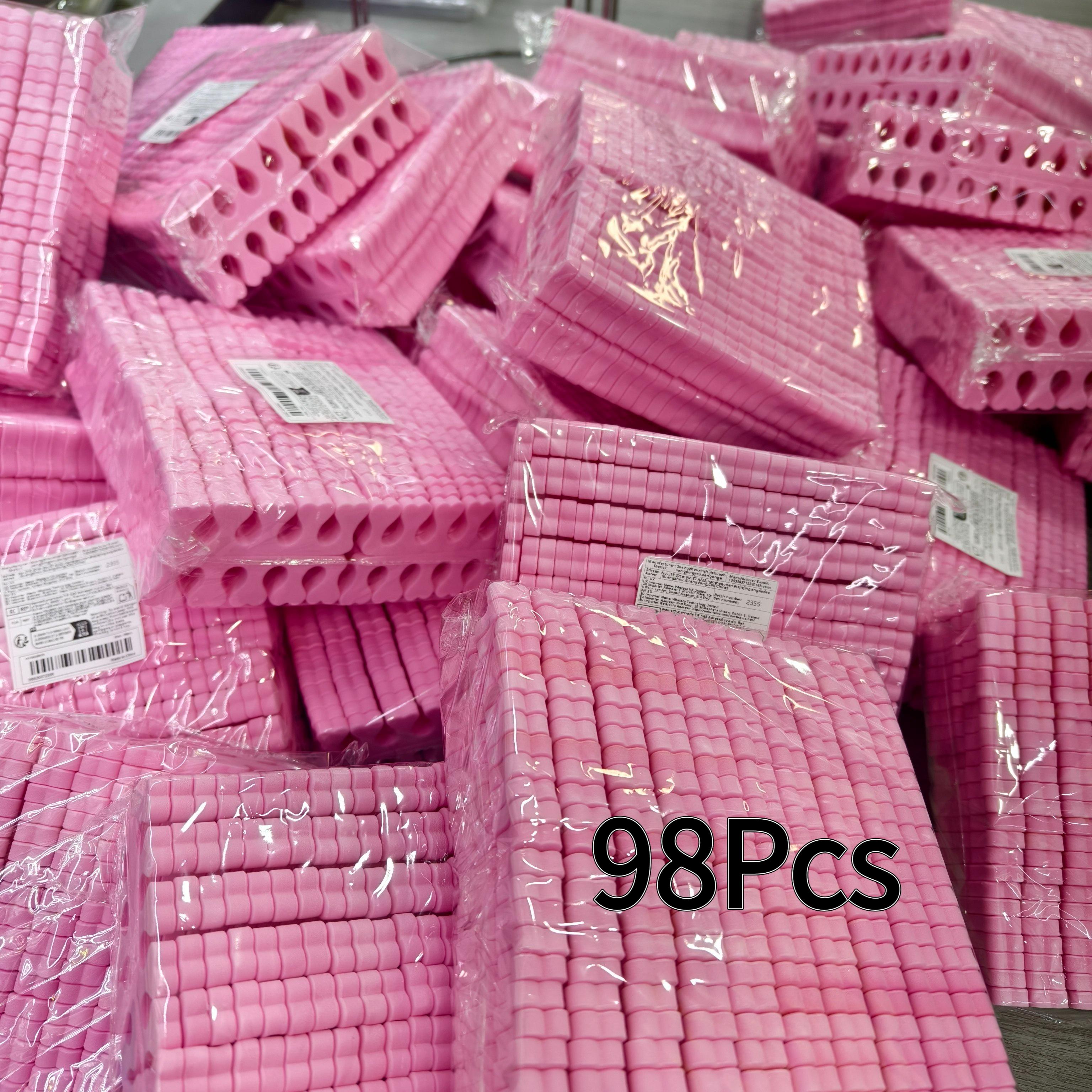 98pcs Soft Sponge Toe Separators for Nail Art