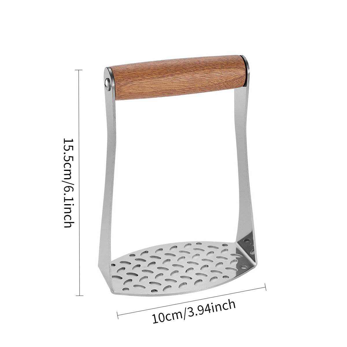 Image of 1pc Stainless Steel Potato For Masher, Manual Potato Press, Household For Mashing Tool - Kitchen Essentials For Mash Potatoes, Pumpkins, Carrots, Fruits, Kitchen Tools For Mash And Crush