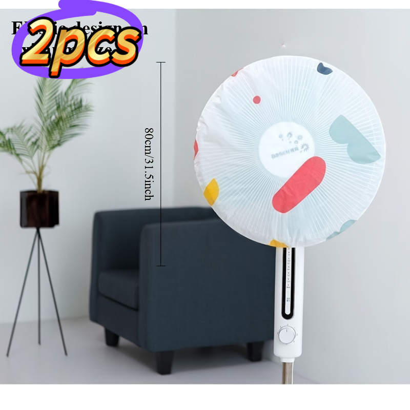 TEMU 2 pezzi Copri Ventilatore Elettrico Antipolvere - Protettivi Antipolvere i Ventilatori, Design Facile da Pulire per , Uso e , Stile con Bordo