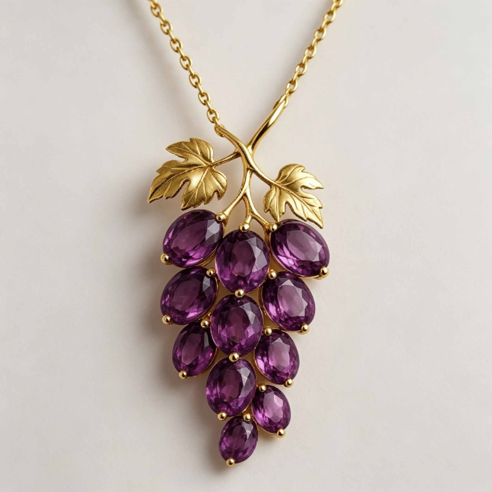 TEMU Collier avec pendentif de raisin, style tendance, cadeau de bijoux 1pc