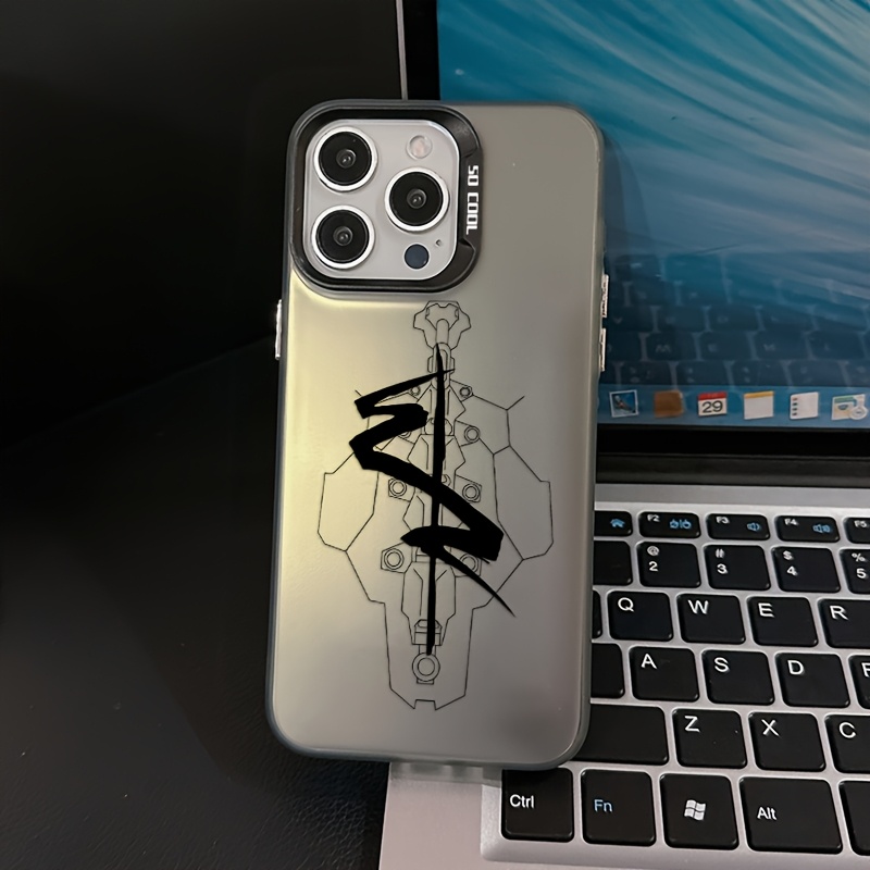 TEMU Phone Case: Black Cyber Friend Wallpaper Phone Case, Drop-proof And Dirt-resistant, Vintage Style, Compatible With Iphone 11 12 13 17 Pro/pro