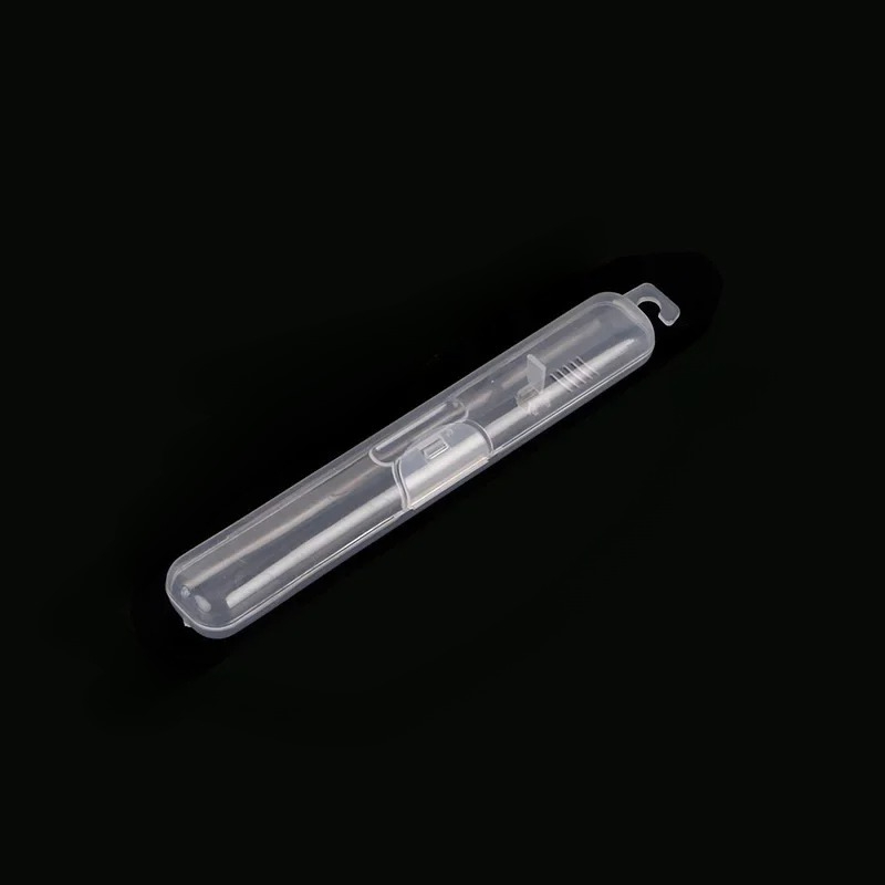 Image of 1pc Travel Portable Toothbrush Holder Bathroom Organizer Plastic Transparent Toothbrush Travel Case Toothbrush Storage Box And Clear
