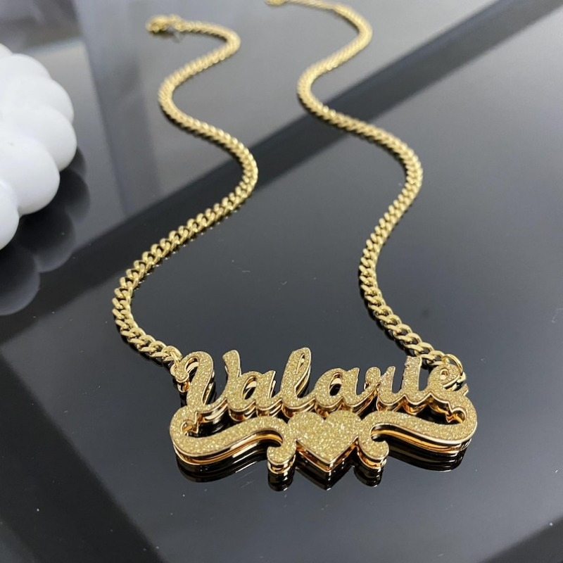 custom name necklace personalized name necklace bling name Temu