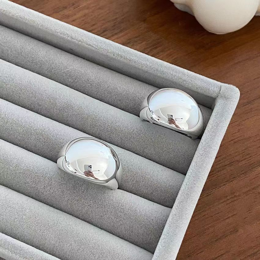 Glossy Arched Open Ring for Daily Wear