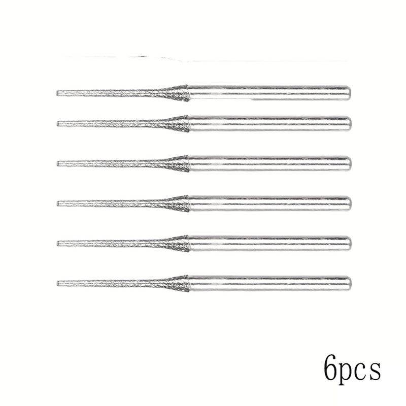 TEMU 6pcs Diamond Drill Bit Set - Ideal For Drilling And Grinding On Marble, Glass, Jade, Ceramic, Amber, Crystal, Pearl, And Tool Kit, For Glass And