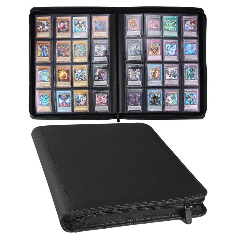 MTG Pokemon Sports Card Organizer 1024-Card Binder With Side-Loading Pages - PU Leather, Zippered, 32 Pages For TCG, Sports, & Trading Cards PU Leather Card Holder MTG Pokemon Sports Card Organizer 1024-Card Binder With Side-Loading Pages - PU Leather, Zippered, 32 Pages For TCG, Sports, & Trading Cards PU Leather Card Holder