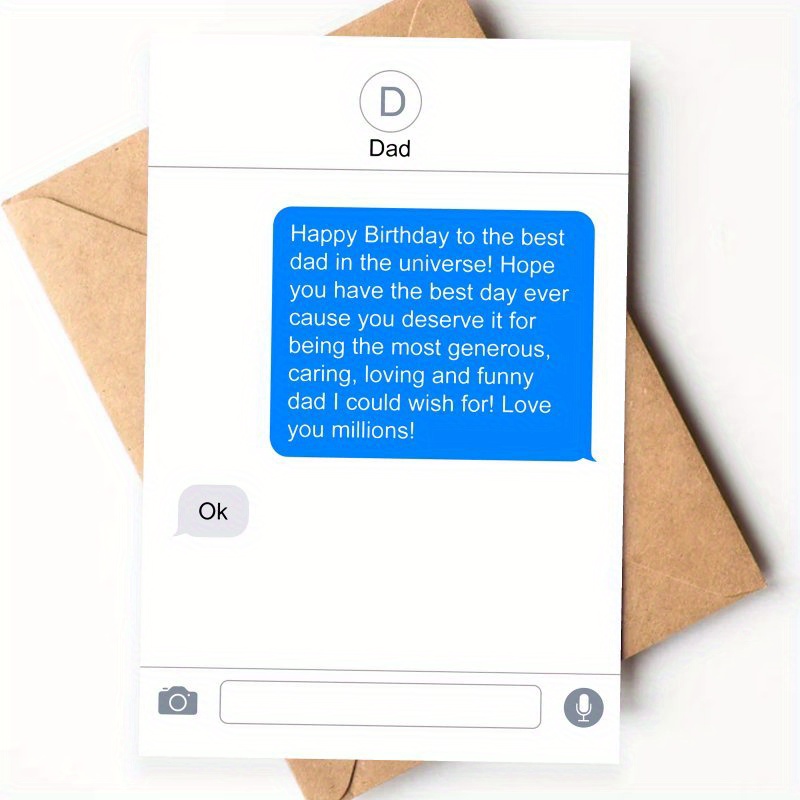 TEMU A Humorous Birthday Card For Dad, A Perfect Spring Gift, Celebrating For Dad With A Birthday Message