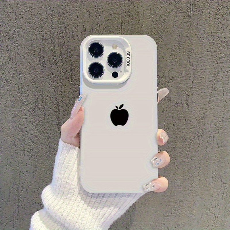 Business Minimalist Silvery Apple Pattern Suitable for iPhone 16 PRO MAX for iPhone 15 PRO MAX 14 16 PLUS 15 13 12 11 7 8P X XR XS MAX Phone Case High Aesthetic And Anti Drop Phone - Image 3