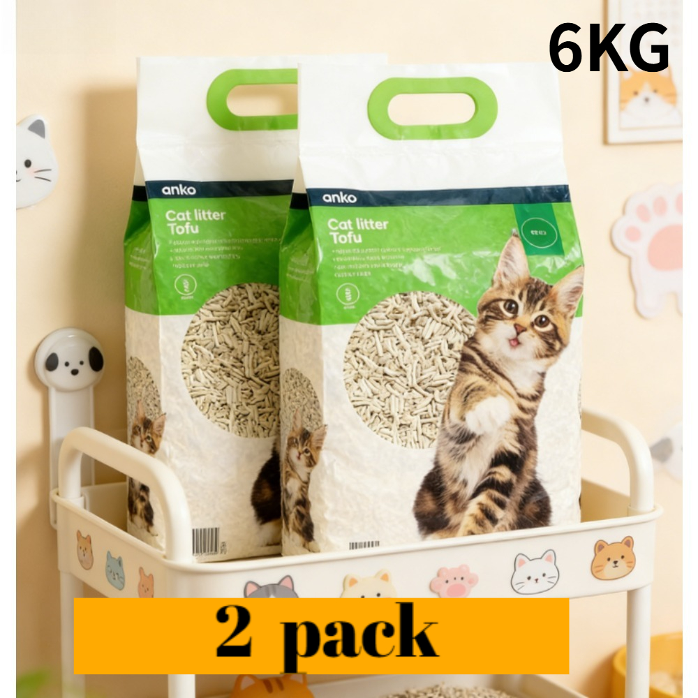2-Pack Cat Litter Tofu Low Tracking And Clumping