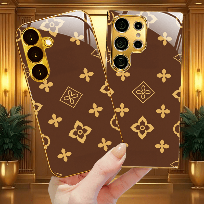 TEMU Phone Case - Golden And Brown Phone Case For Galaxy