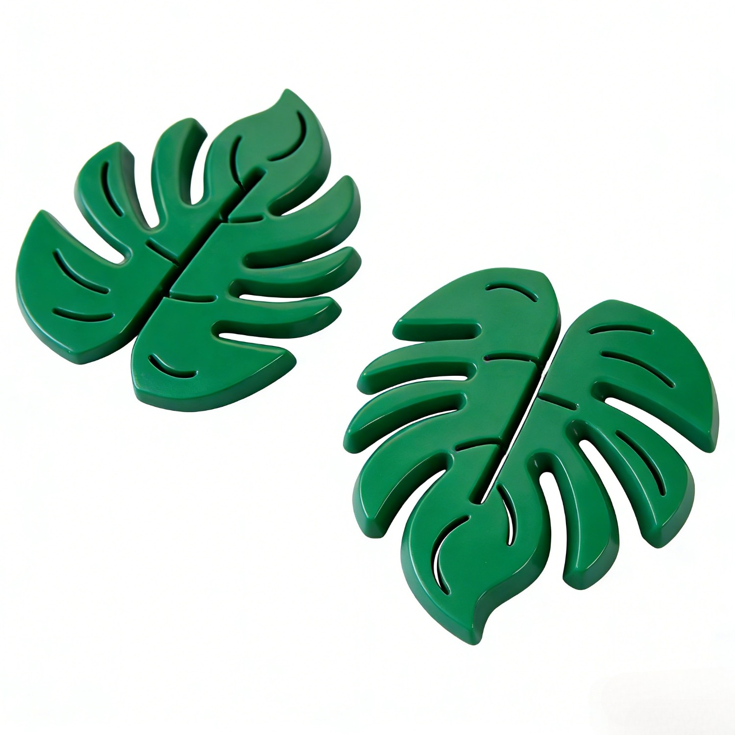 Image of 2pcs Monstera Bathroom Hook, For 8mm Glass, Creative Leaf Design Clamp For Bath Towel And Robe, No-drill Glass Door Hook, Toilet Towel Rack, Ins-style Decorative Storage Hook