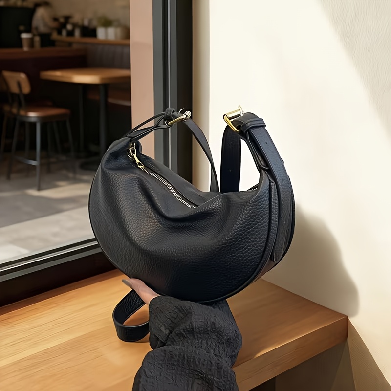 TEMU Women's Crossbody Dumpling Bag, Soft Underarm Bag, Versatile Casual Wear, Large Capacity Crossbody Bag, Suitable For Commuting And Shopping,