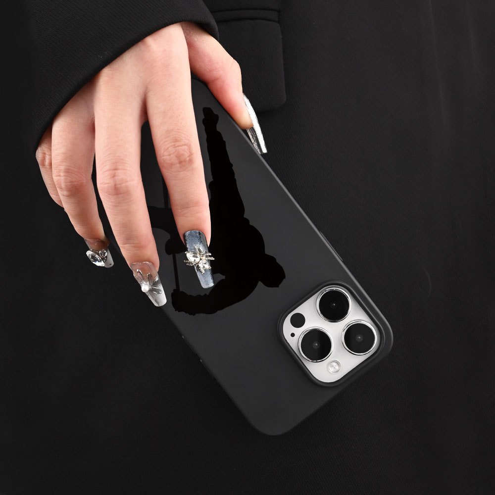 TEMU Phone Case - Silhouette Design Of A , New Hot-selling Shockproof And Drop-resistant Tpu Protective Case, Unisex, Compatible With Iphone 17, 16,