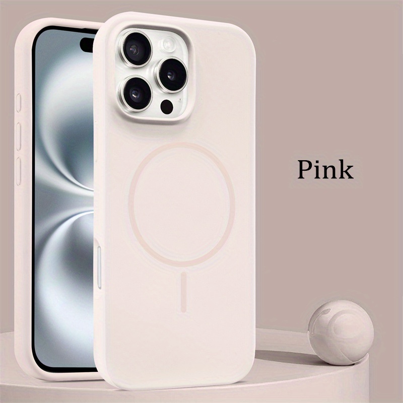 Matte Liquid Silicone Back Case, Magnetic Wireless Charging Cover, Soft Gel Shockproof Phone Shell Compatible with For iPhone 16 Pro Max 15 14 13 12 11 Pro Max Plus Models - Image 16