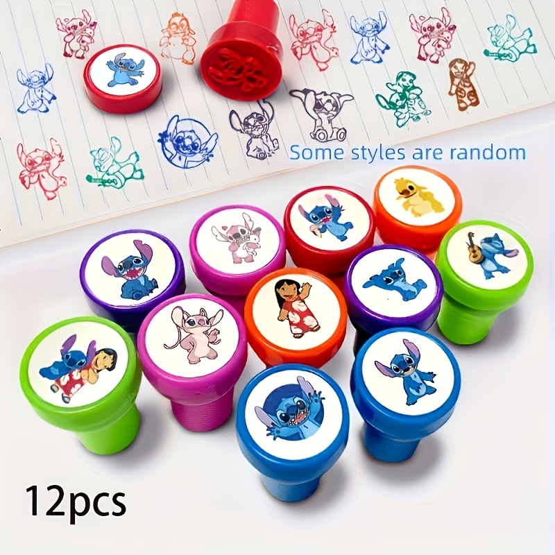 E-shop Zufälliges Muster 12 Stück Stitch Stempel, geeignet als Studentenpreise, Klassenbelohnungen, für Partygeschenke, Scrapbooking,